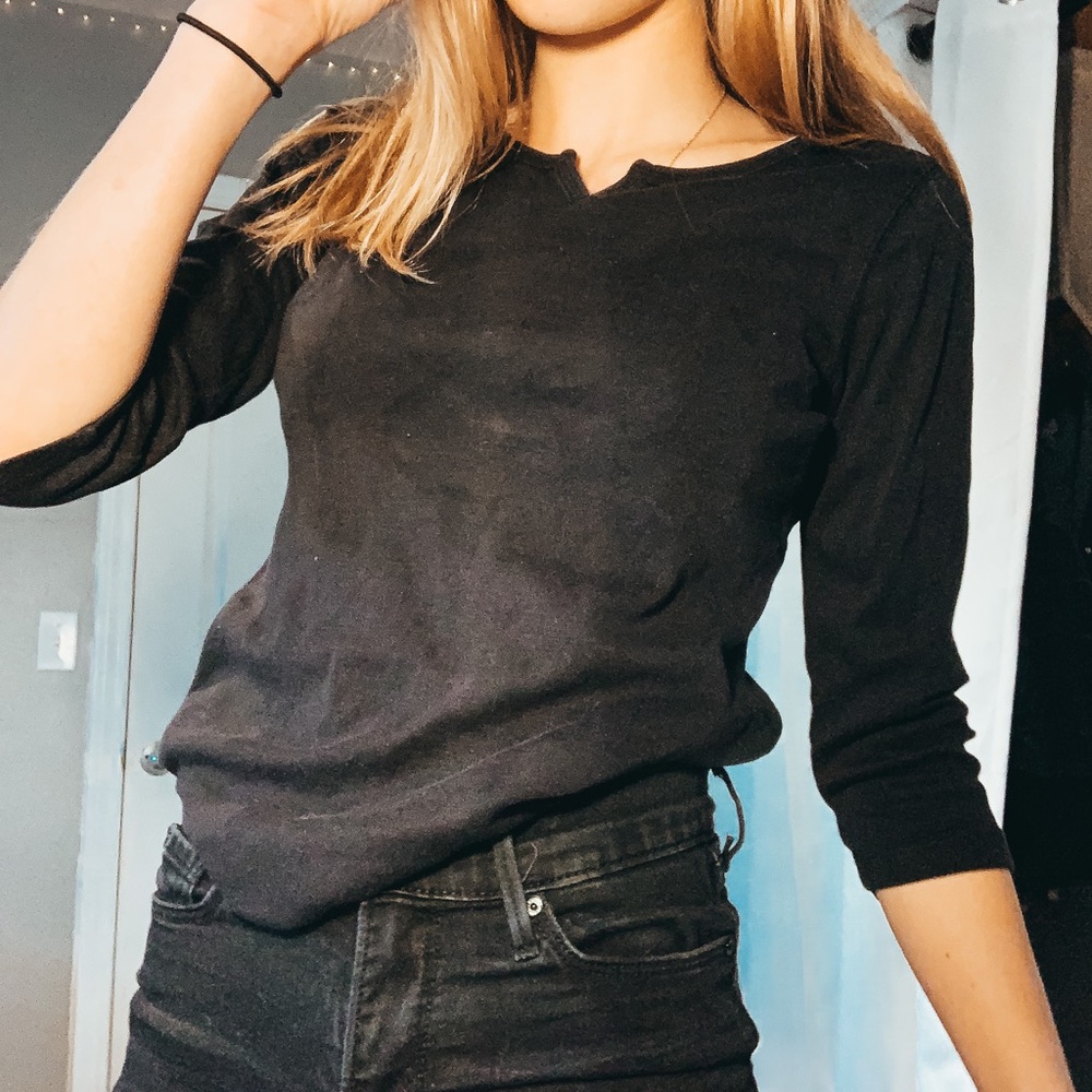 Eddie bauer black quarter sleeve